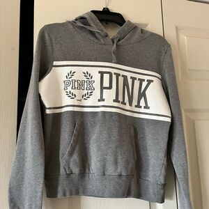 Victoria's Secret Gray White Hoodie